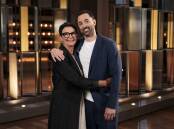 Masterchef success and former Maitland electrician Andy Allen with his mum Maree on-set ahead of her guest appearance on episode 9 airing on Sunday. Picture supplied